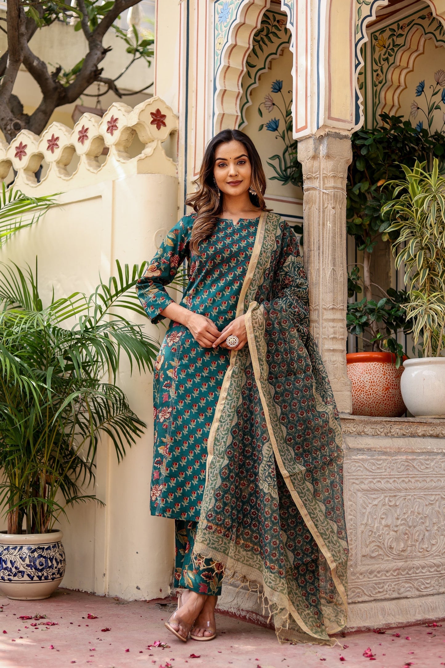 Mehak Emerald Delight Suit Set - Doriya