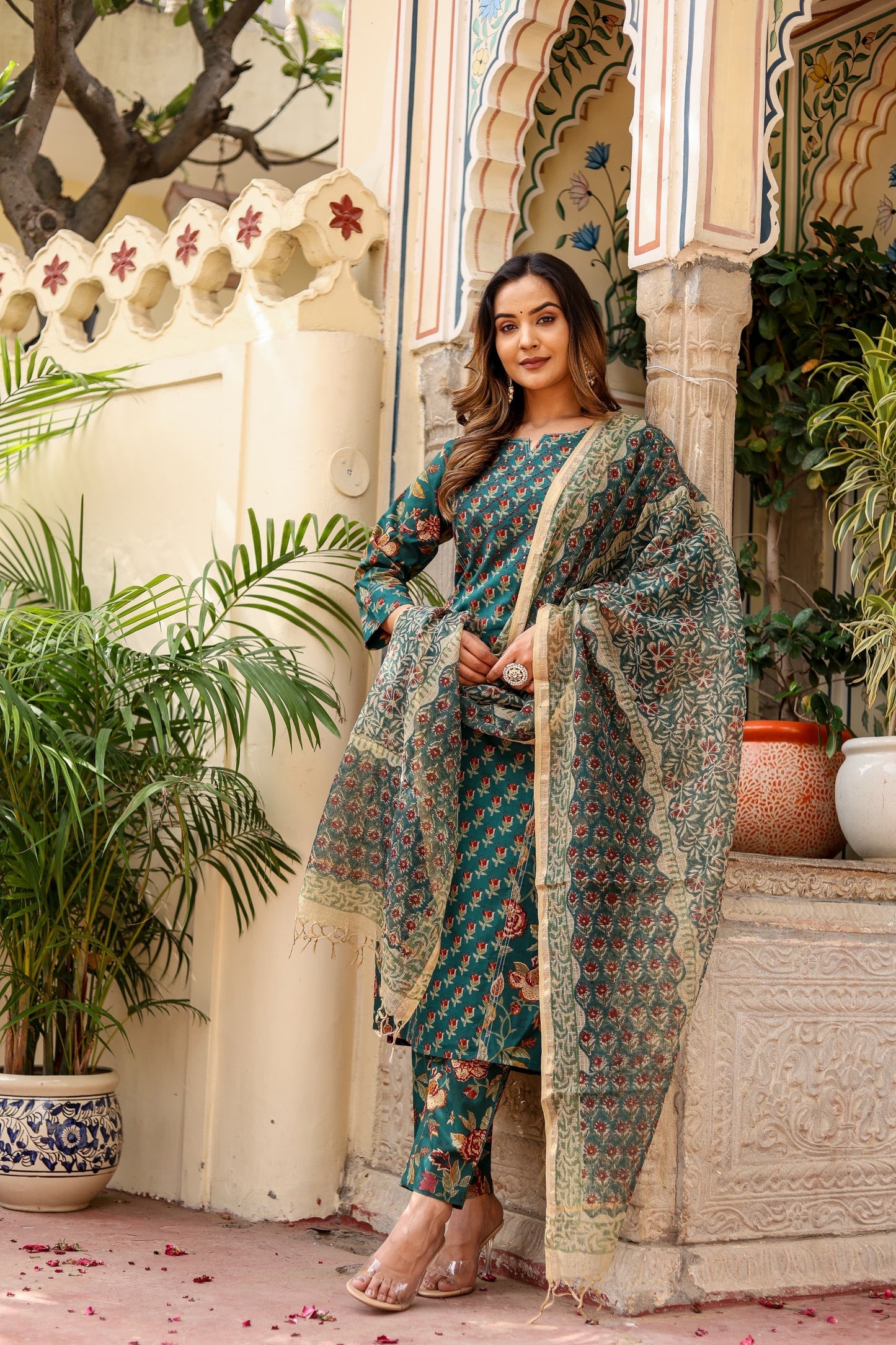 Mehak Emerald Delight Suit Set - Doriya