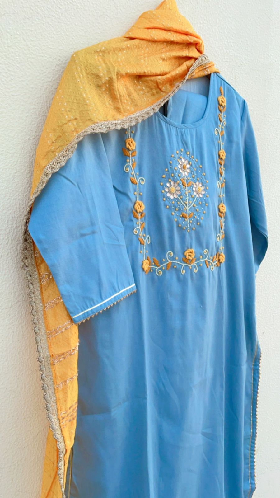 Airforce Blue & Yellow Romance Suit