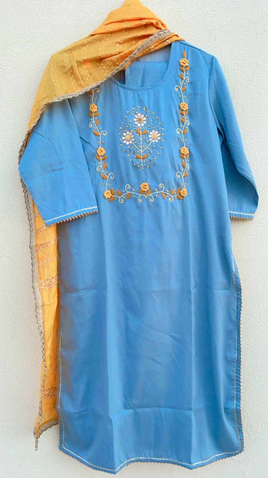 Airforce Blue & Yellow Romance Suit