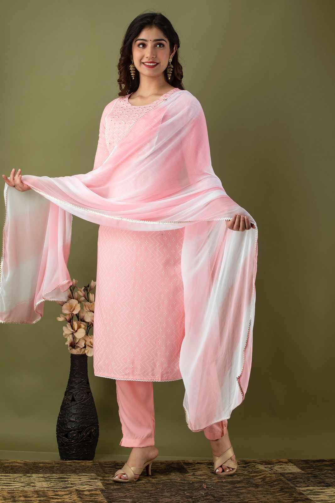 Bandhej Dual Tone Suit Set