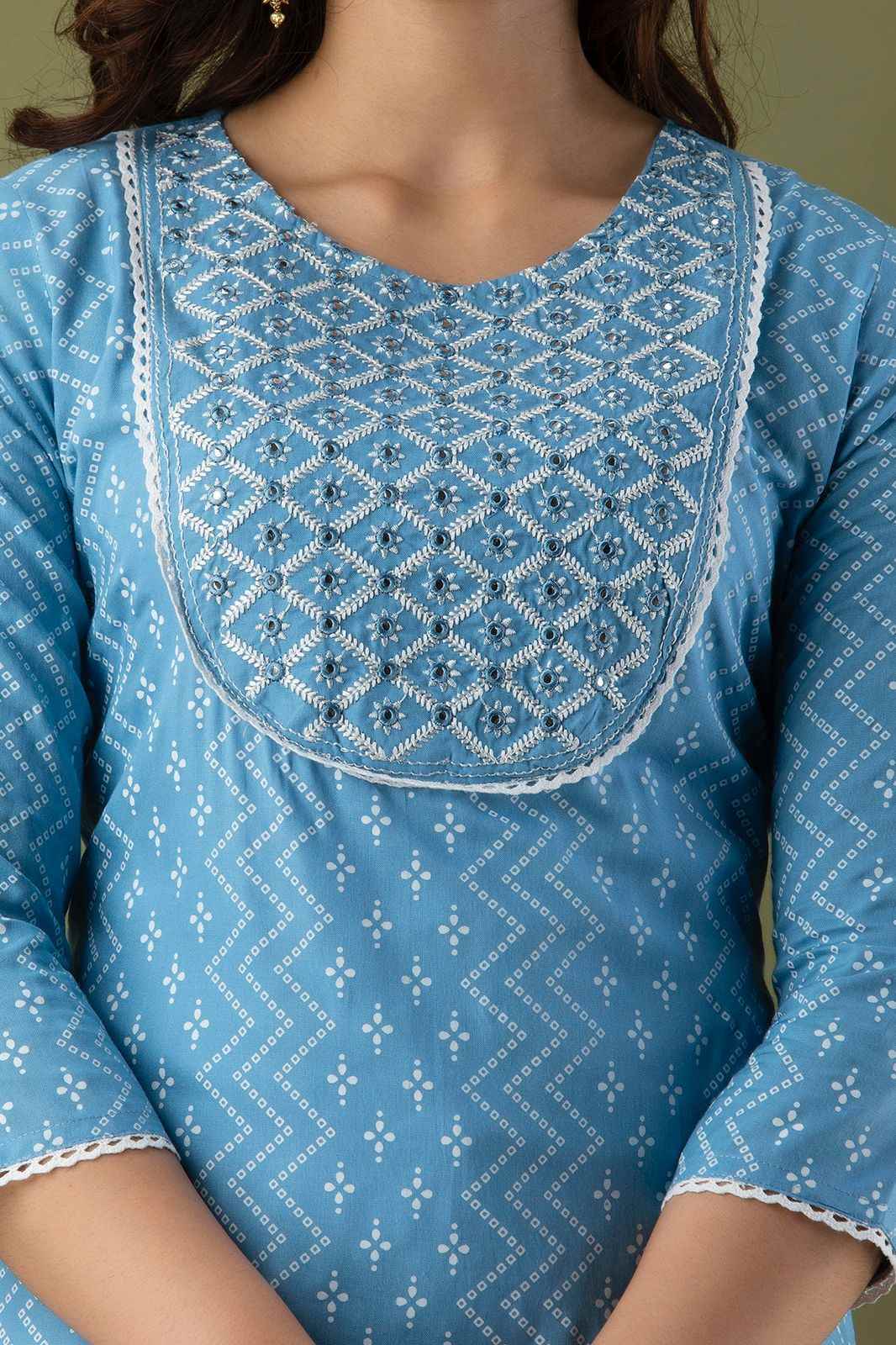 Bandhej Dual Tone Suit Set