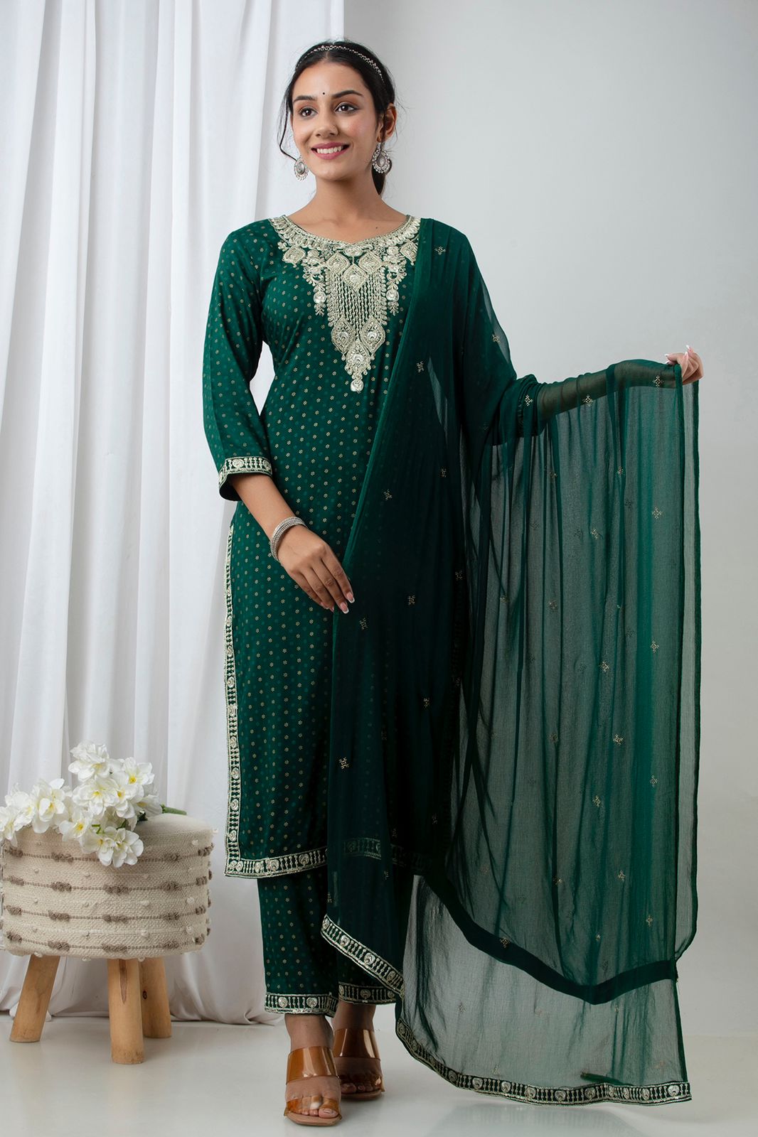 Mehendi Ready Suit Set