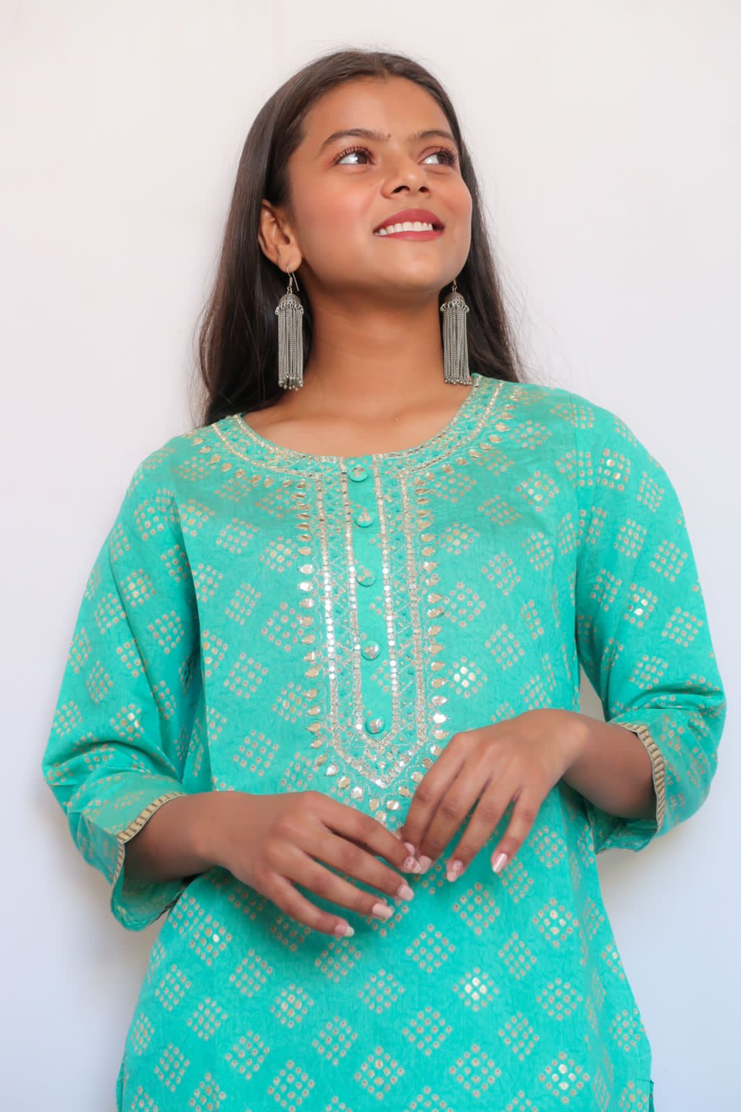 Tark Turquoise Handwork Suit Set