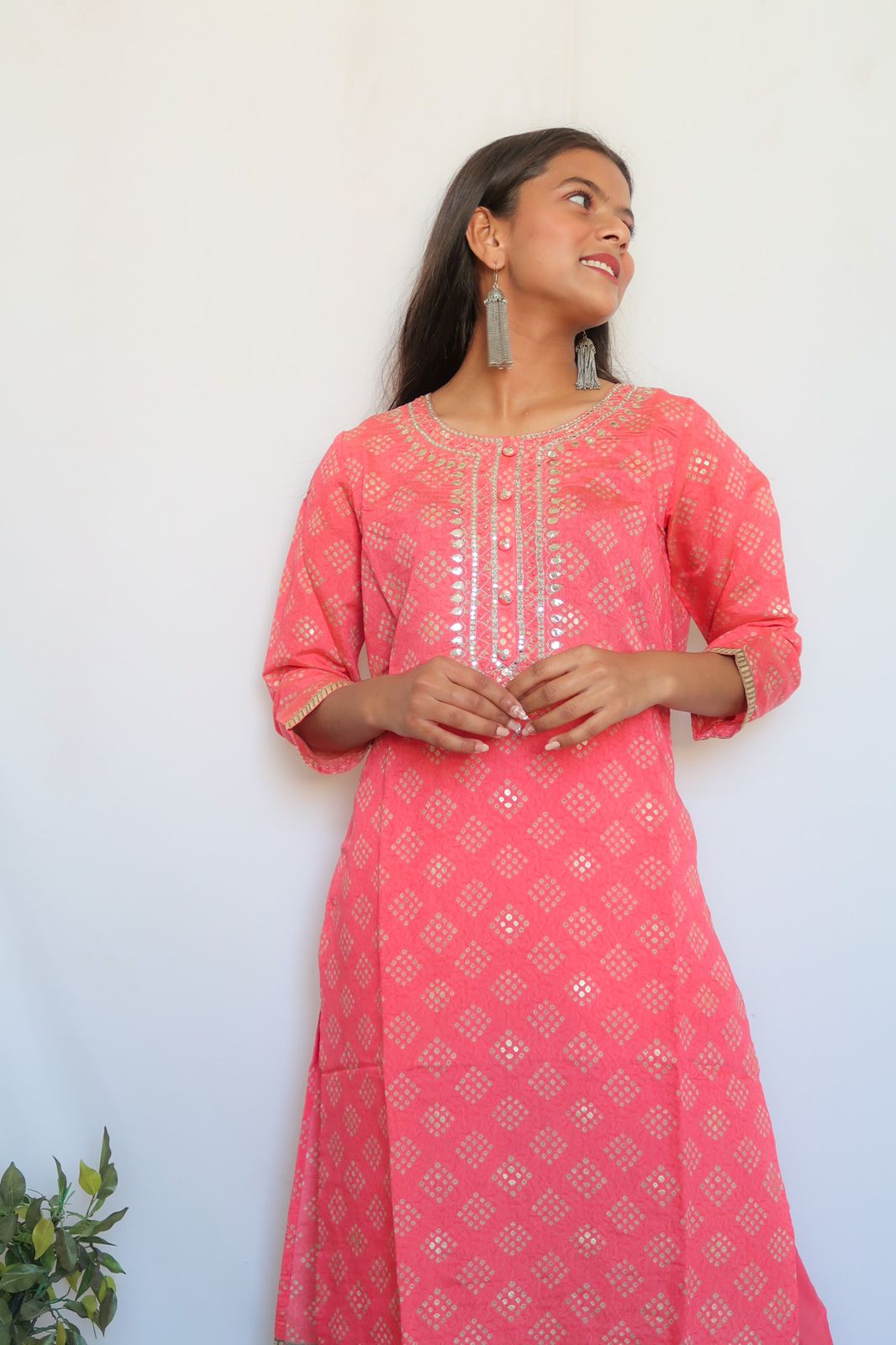 Care Carnation Pink Handwork Suit Set
