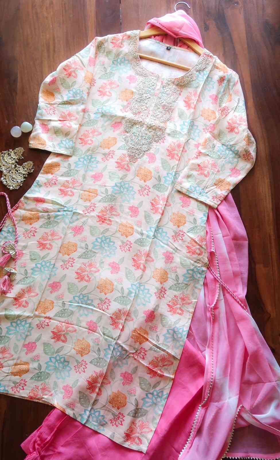 Floral Zariwork Suit Set