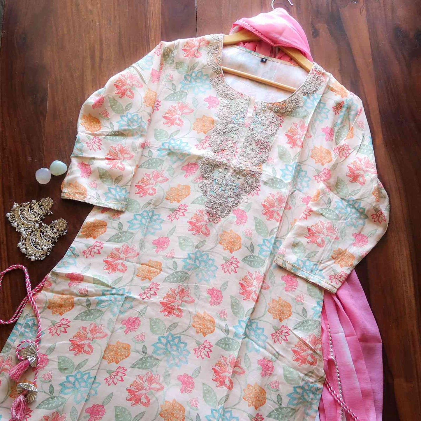 Floral Zariwork Suit Set