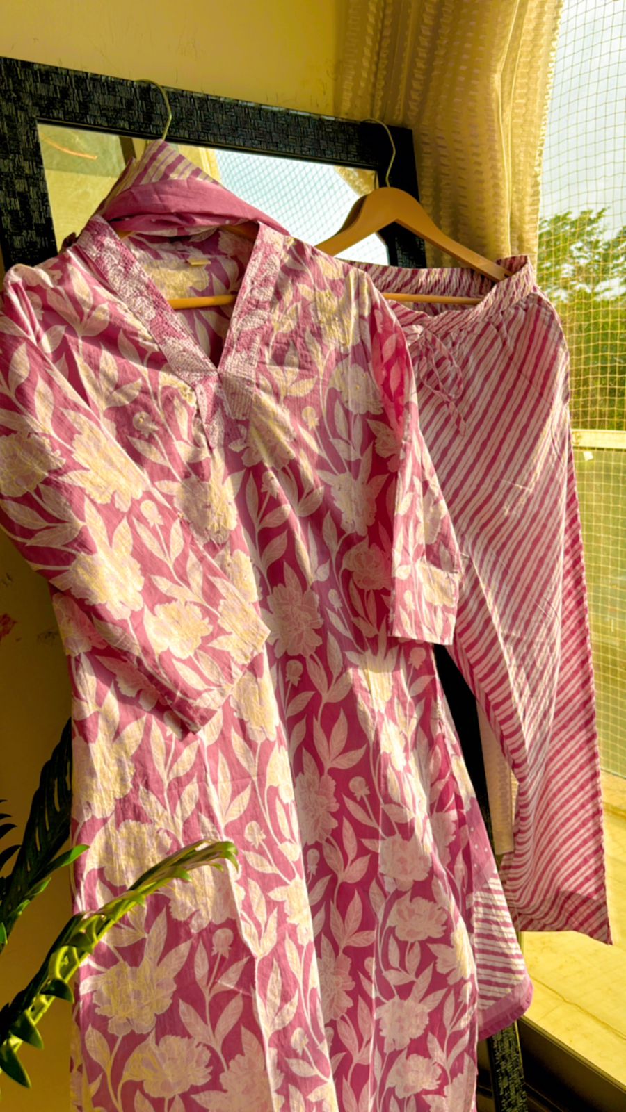 Rose Petal Harmony Suit Set