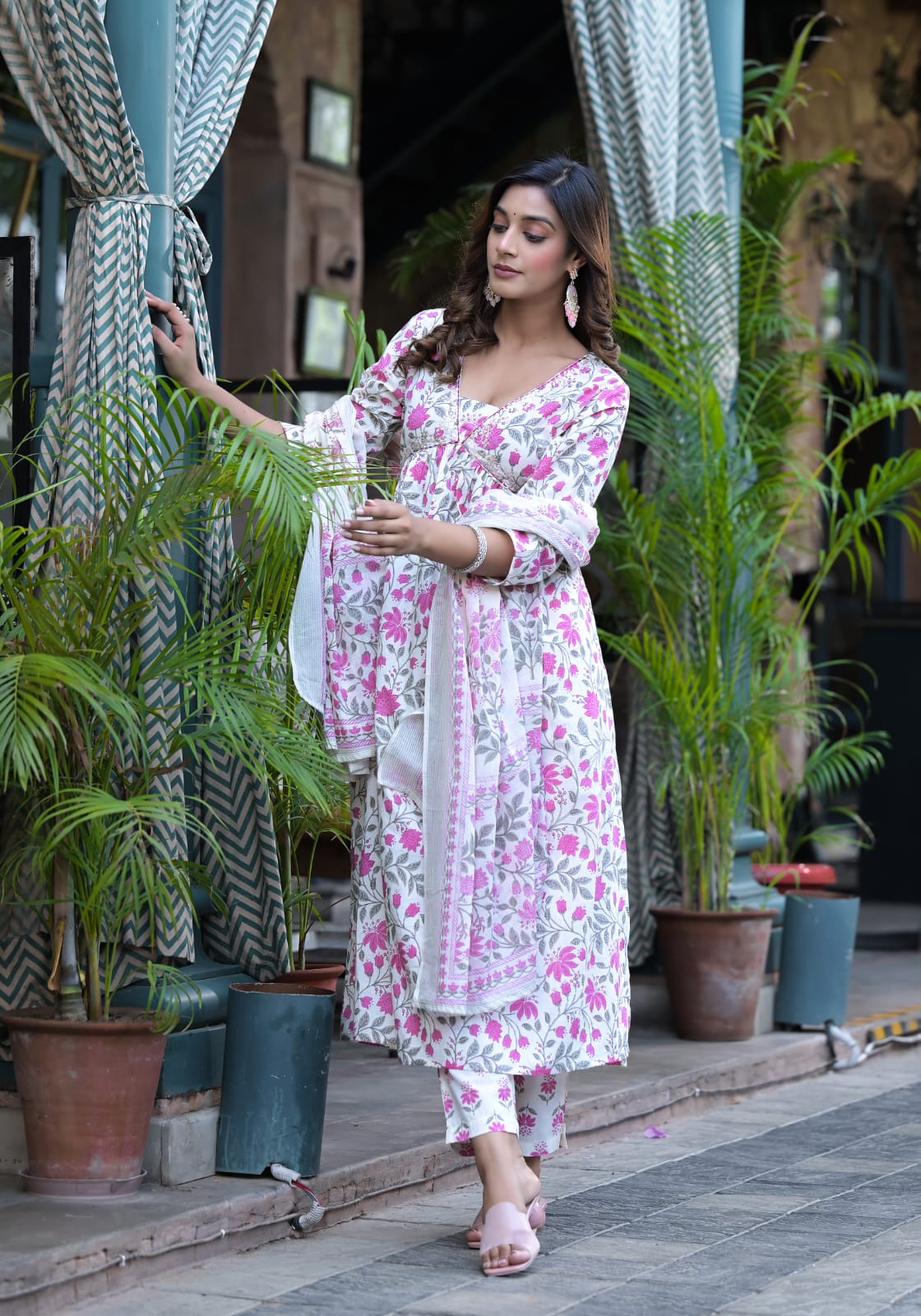 Rani Pink Premium Cotton Suit Set