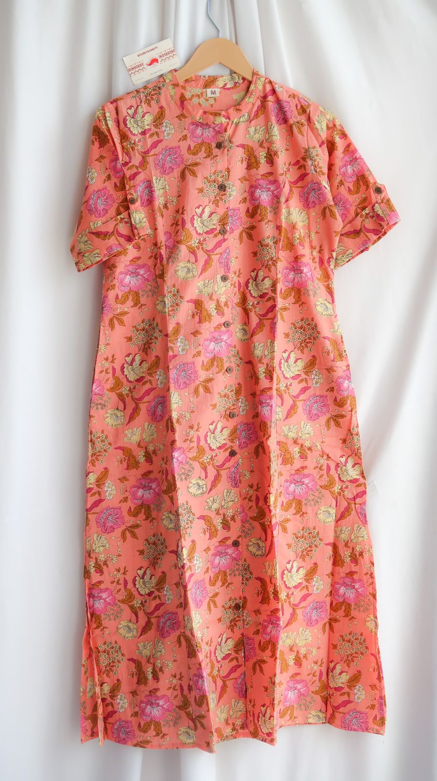 Daily Essential: Salmon Rose Long Kurta - EOFY SALE