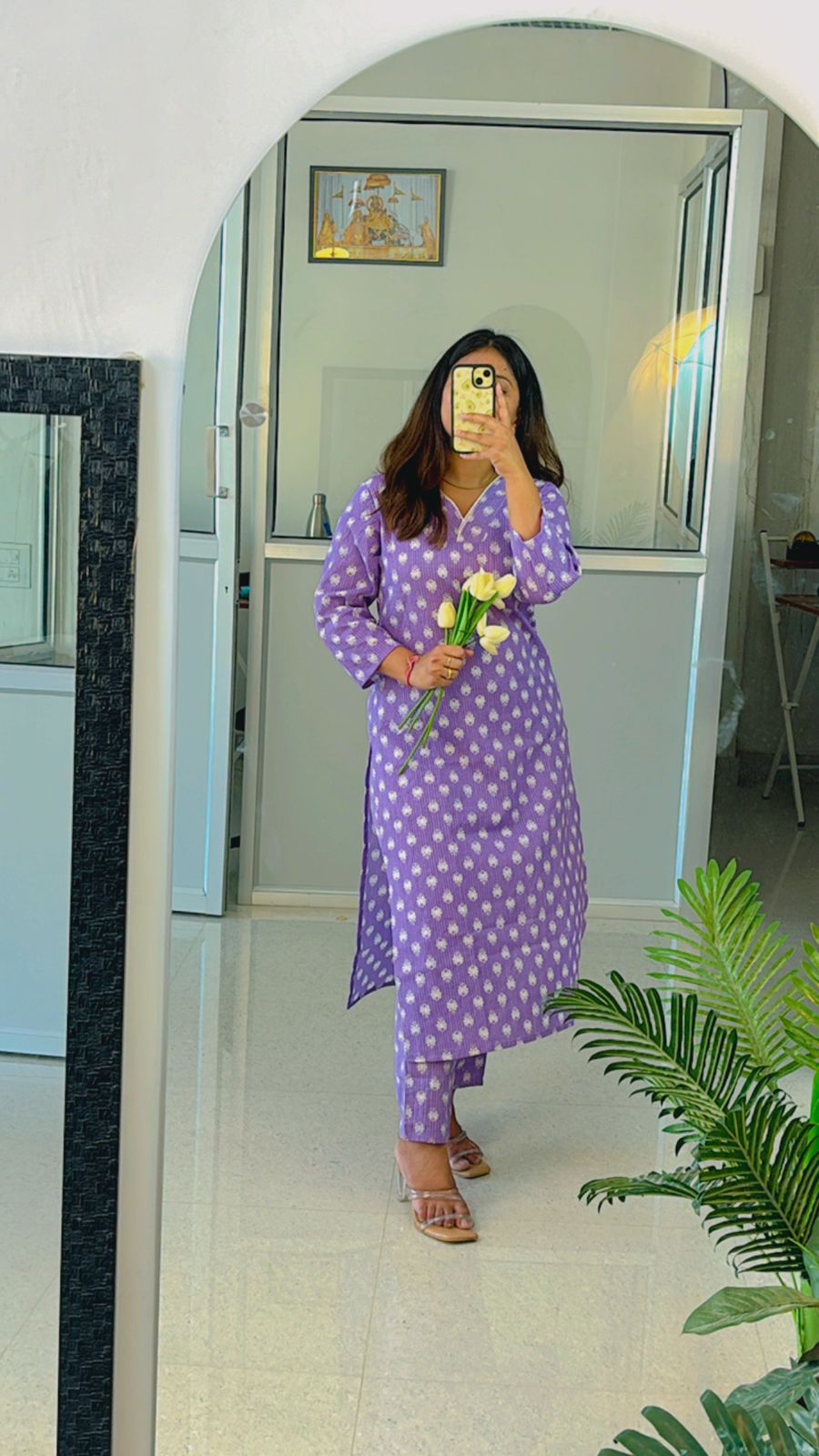 Lavender Lace Suit Set - Sukoon 4.0 (Slim Fit)