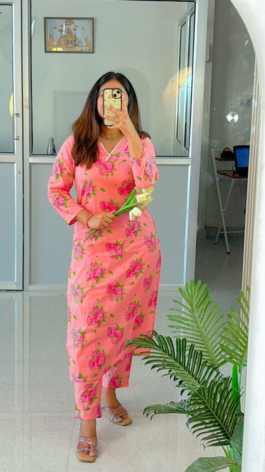 Hibiscus Lace Suit Set - Sukoon 4.0 (Slim Fit)