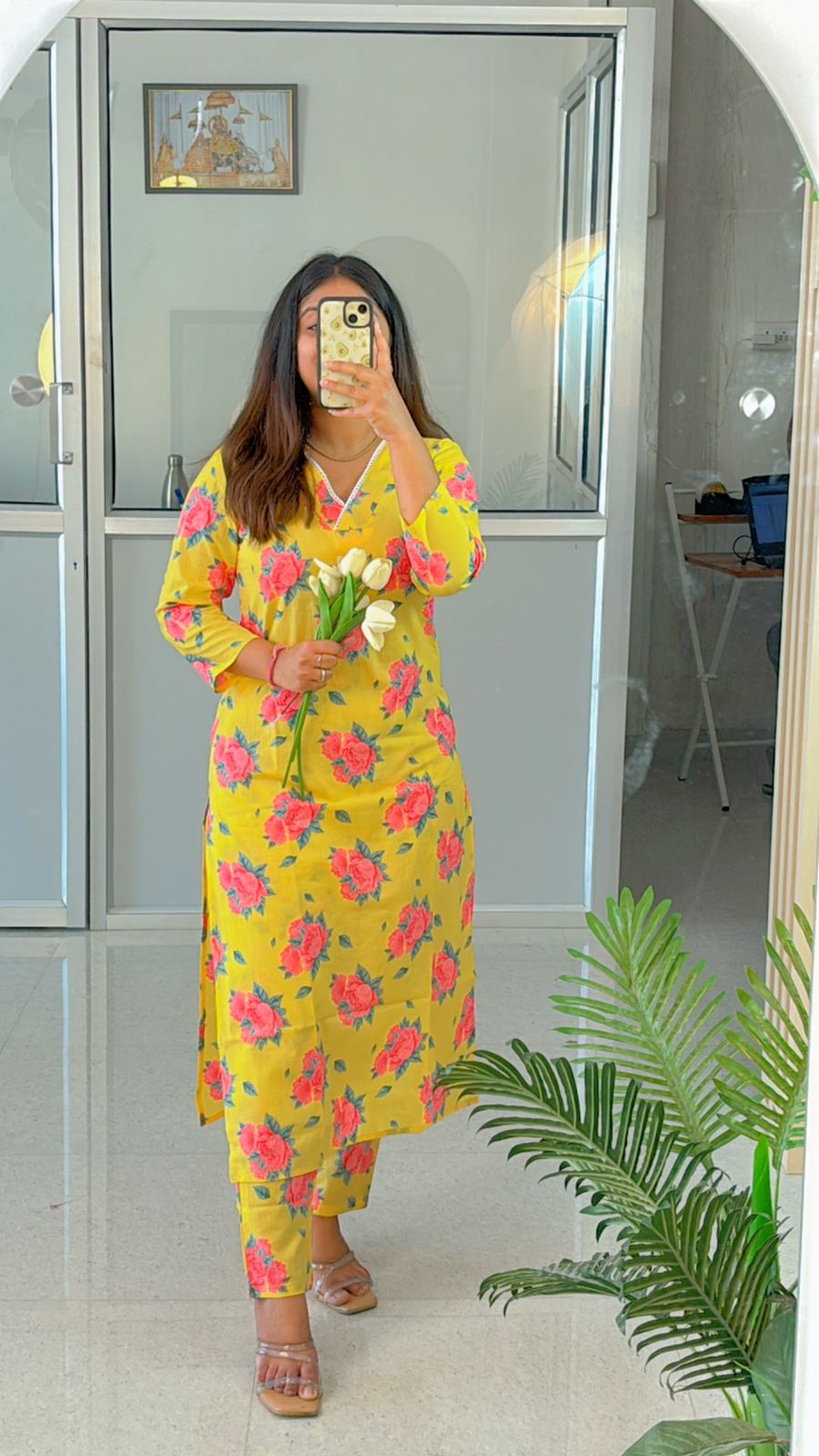 Marigold Lace Suit Set - Sukoon 4.0 (Slim Fit)