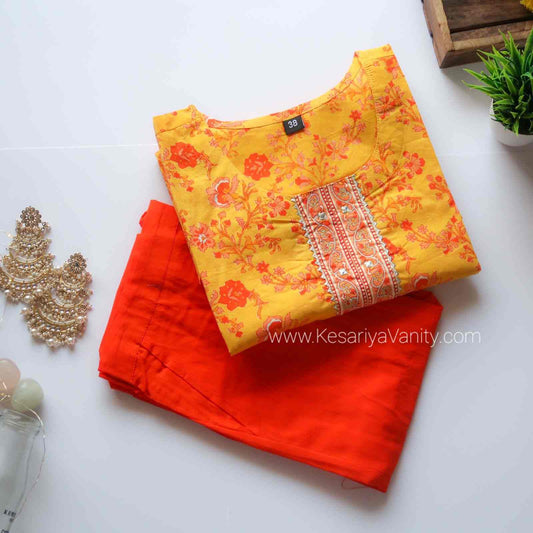 Sunflower Orange Suit Set