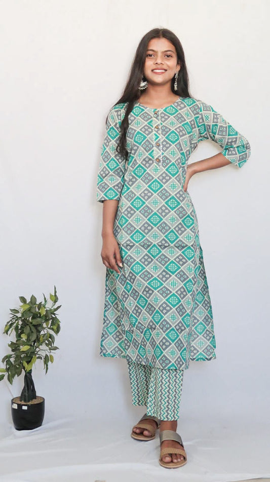 Grey Zig-Zag Suit Set