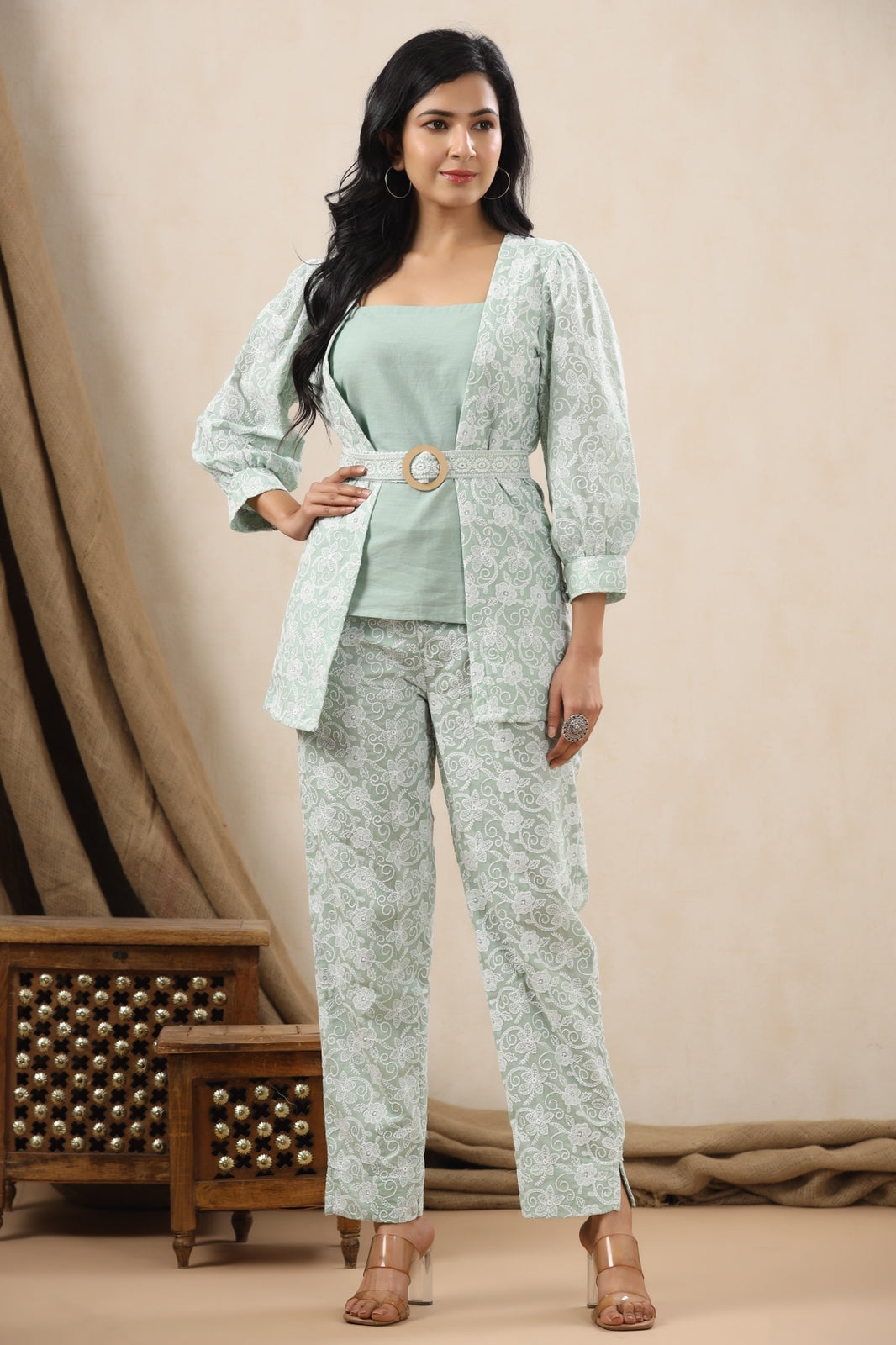 Glamr Classy Top with Trousers and Designer Jacket Co-ords - EOFY SALE
