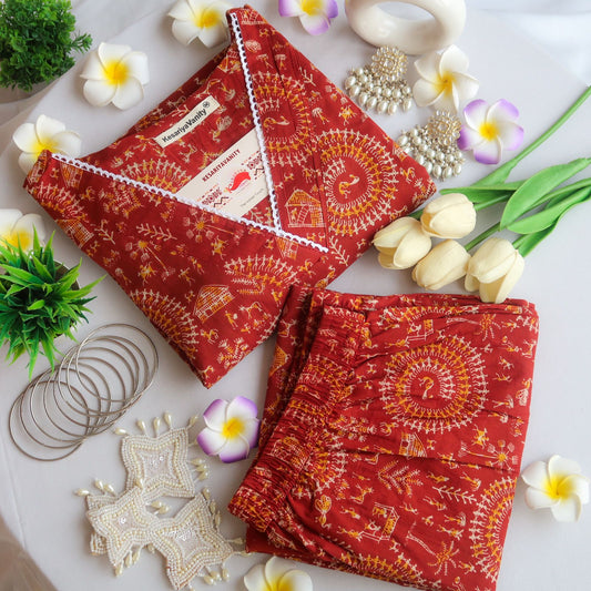 Kumkum Lace Suit Set - Sukoon 4.0 (Slim Fit)