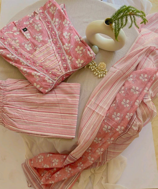 Pink Lilys Premium Cotton Suit Set