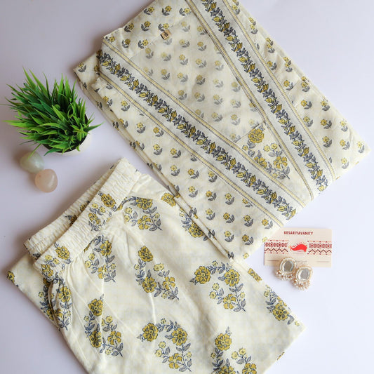 Boom V Neck Cotton Suit Set