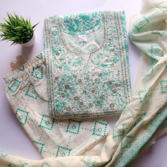 Turquoise Sequin Suits