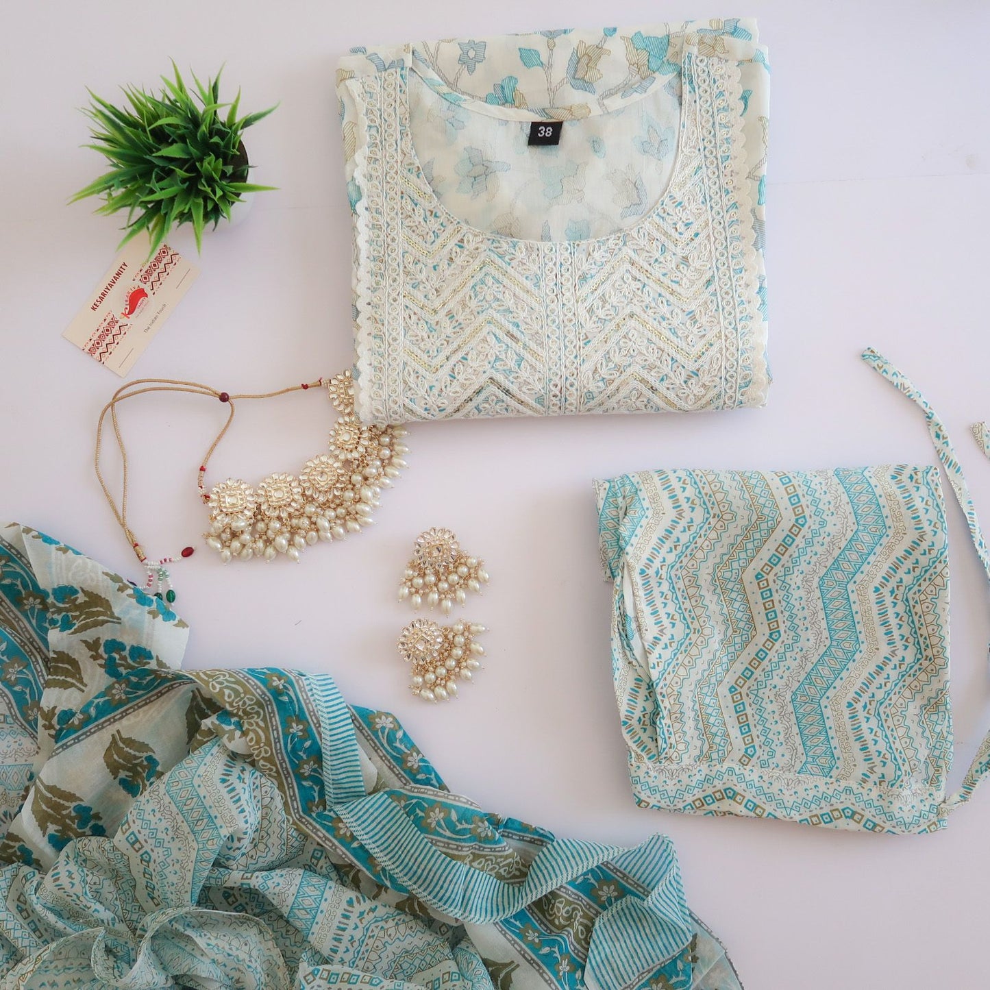 Drama Sky Sequin Suit Set