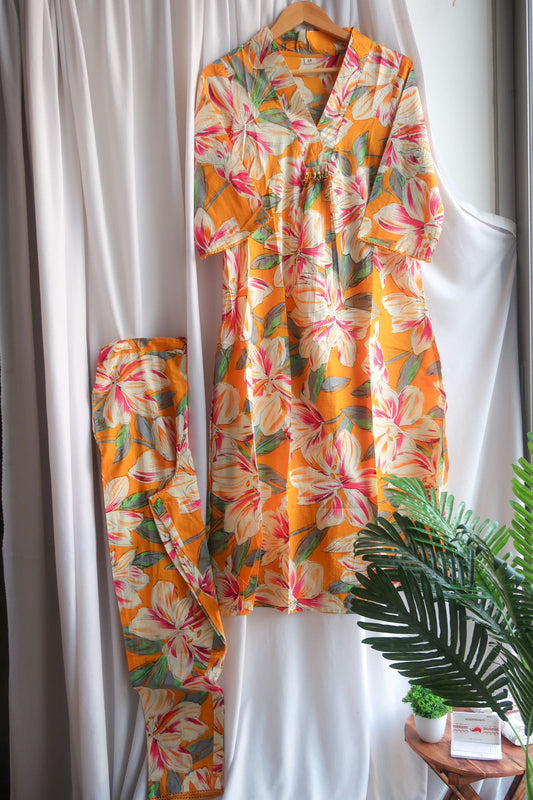 Bumblebee Blooms Cotton Suit Set - EOFY SALE